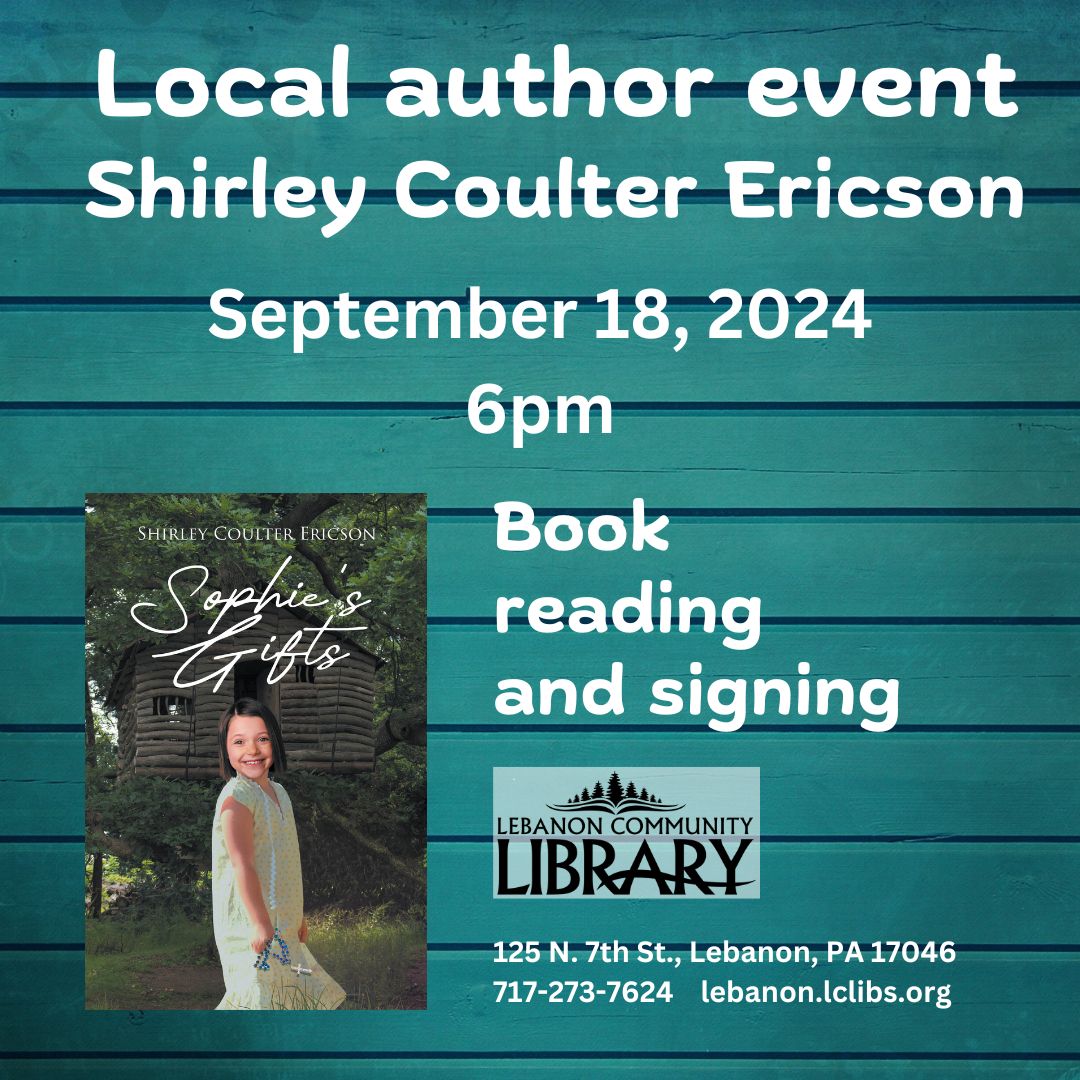 Local author Shirley Coulter Ericson September 18