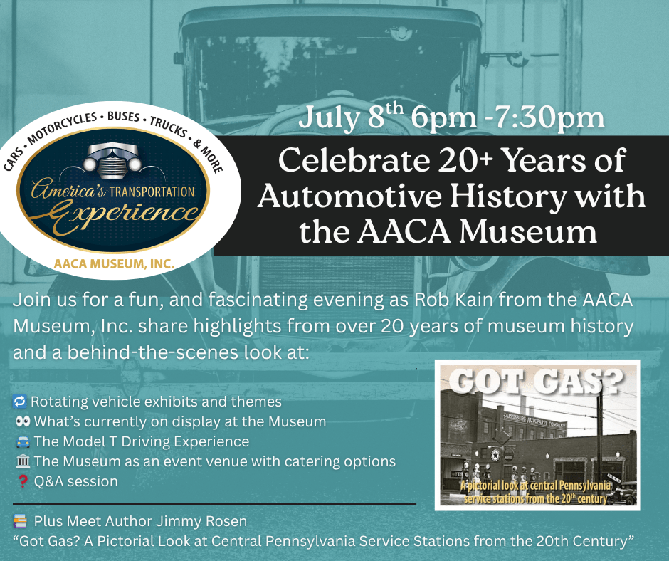AACA Museum event July 8 6pm