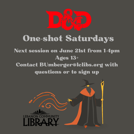 D&D June 21 1-4pm