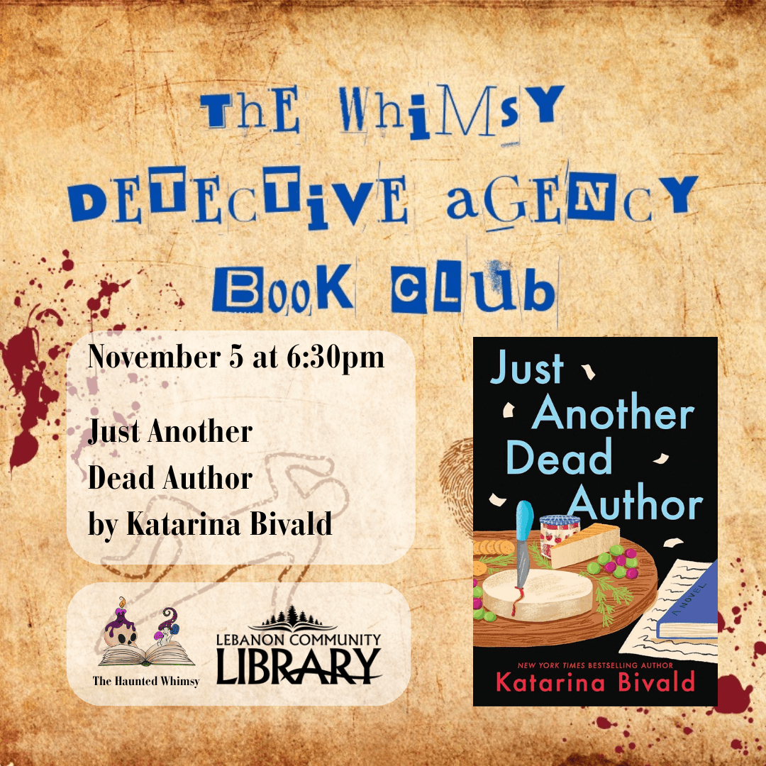 Whimsy Detective Agency Book Club meets November 5 to discuss Just Another Dead Author by Katarina Bivald