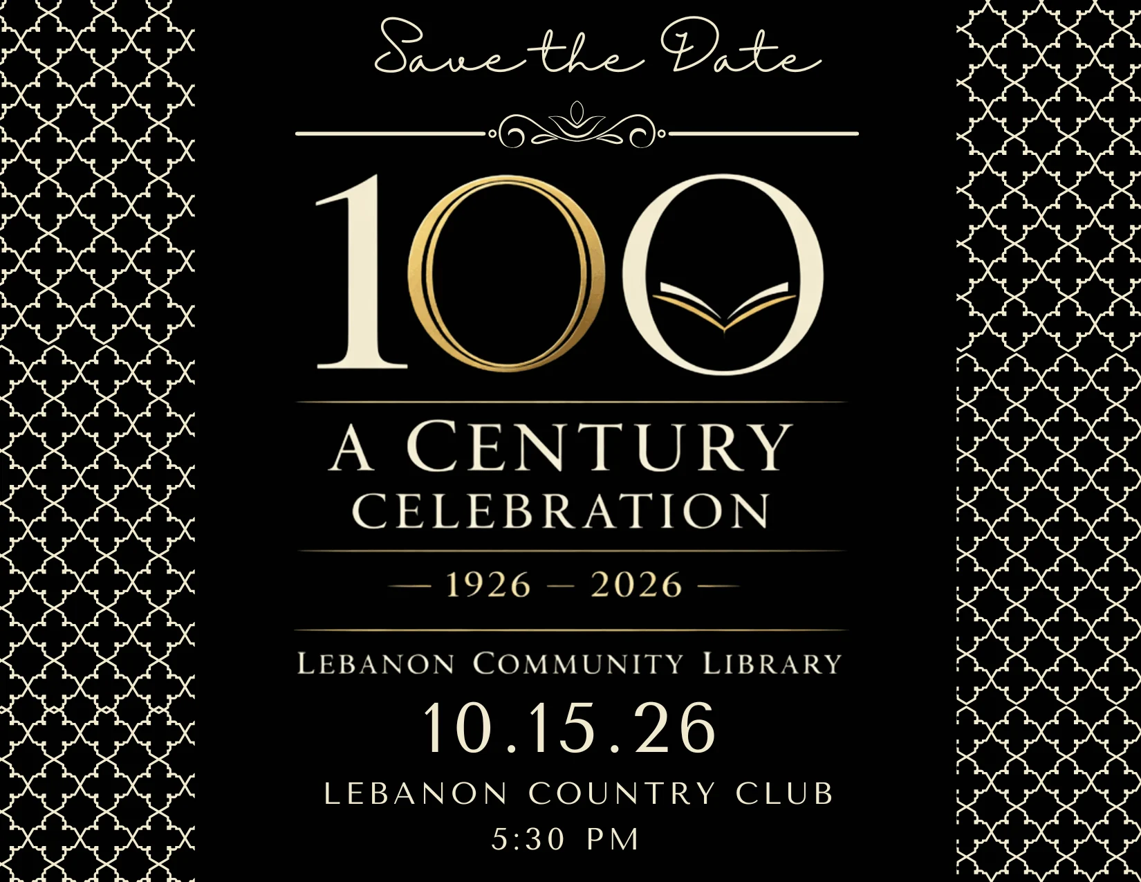 Save the date: October 15, 2026 5:30pm