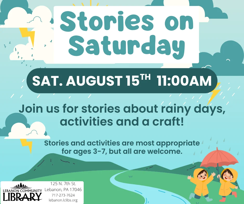 Saturday Stories 8-15-26 (Facebook Post) Stories on Saturday August 15 at 11am