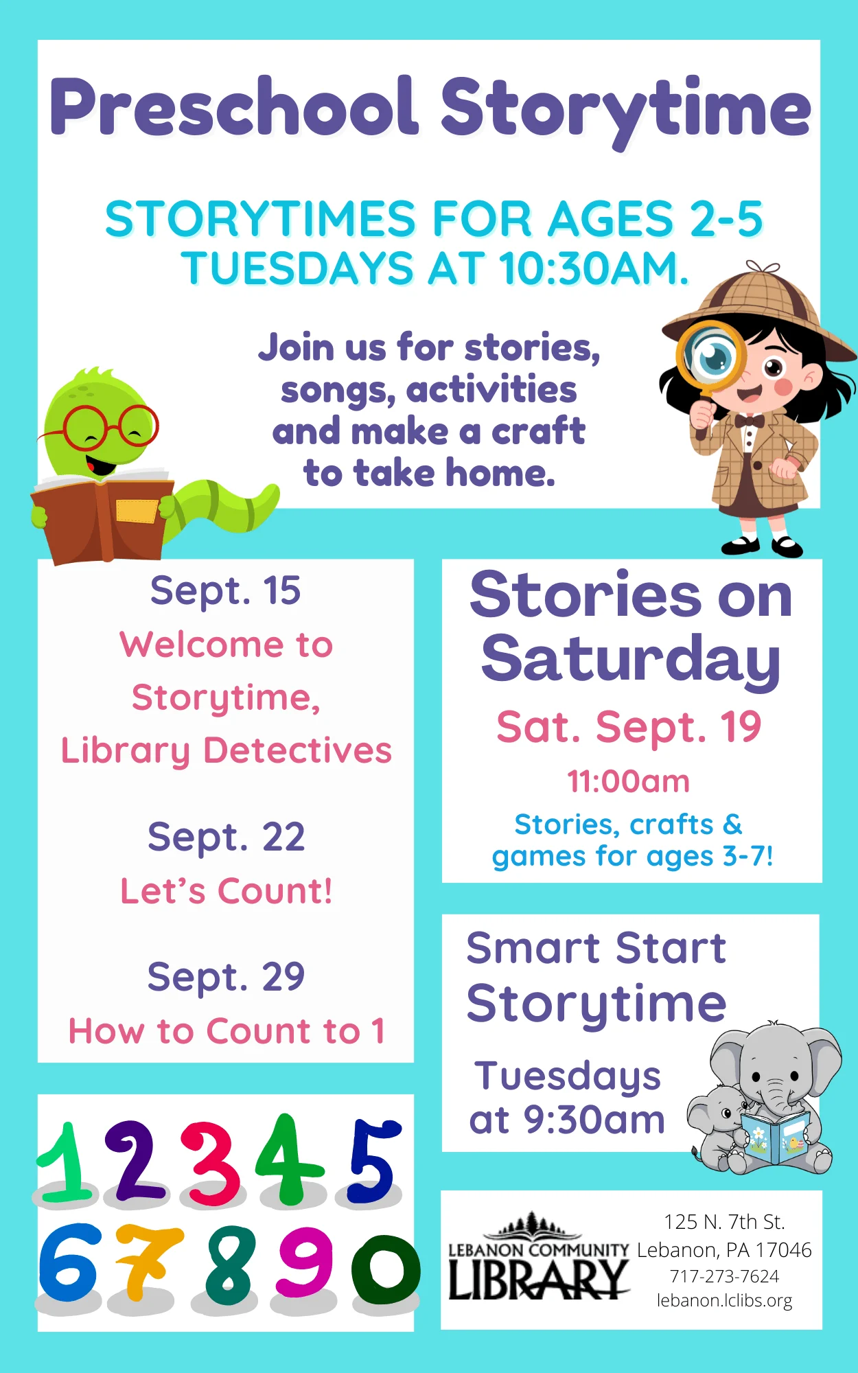 Storytimes return September 15
